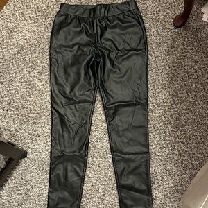 Black Faux Leather Leggings